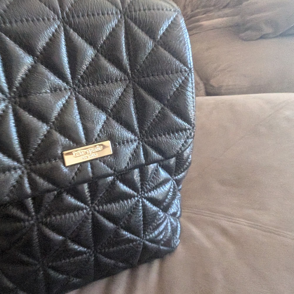 Kate Spade Black Quilted Backpack - Picture 5 of 7